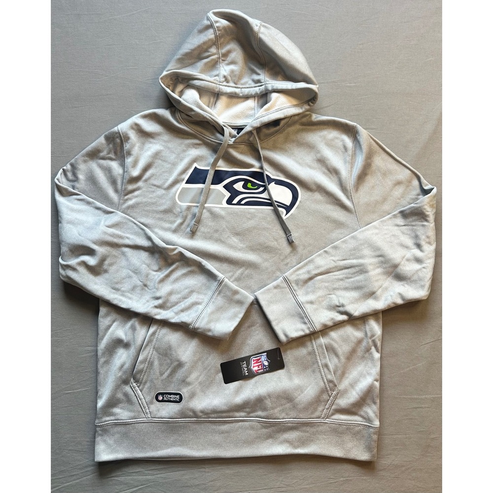 NFL Team Apparel Seattle Seahawks Hoodie Gray Mens Medium 9K1MWGF00-SEA NWT